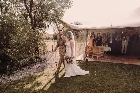 Elegant wedding stretch tent